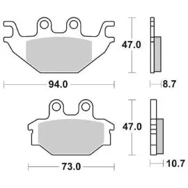 Consegna Rapida 6568100 - PASTIGLIE FRENO SBS 810 HF (ORGANICA)
