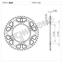 Pagamento Sicuro Corona Trasmissione in Lega 520 Z 49 Denti - 36.5063.549