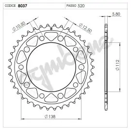Ultimissimo Modello CORONA ERGAL OE # 520 Z 42 Ø 12.5 - 368037242