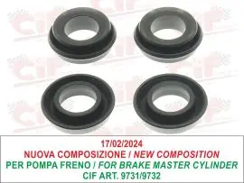 Promozione SERIE GOMMINI POMPA FRENO DOPPIA MANDATA (N.4 PZ.) - CIF - 6662