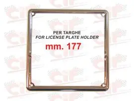 Prezzo Ridotto CORNICE TARGA IN FERRO CROMATO - TIPO GRANDE PER TARGHE mm. 177 (NUOVE DIMENSIONI GENNAIO'99) - CIF - 3277-CNT