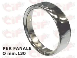 Esclusivo GHIERA FANALE IN FERRO CROMATO PER FANALE ANTERIORE Ø mm.130 - CIF - 7397-C