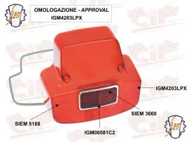 Sconto KIT CORPO LUMINOSO+GUARNIZIONE INTERNA ORIGINALE SIEM PER FANALE POSTERIORE - CIF - 1784-OR