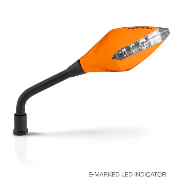BARRACUDA RETROVISORI UNIVERSALI STREET INDICATOR ARANCIO Scelto Dai Clienti