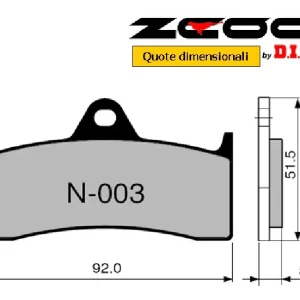 Pastiglie Freno ZCOO 45N00300 mescola EX (modulabile) per BUELL 1 coppia per 1 disco Novità