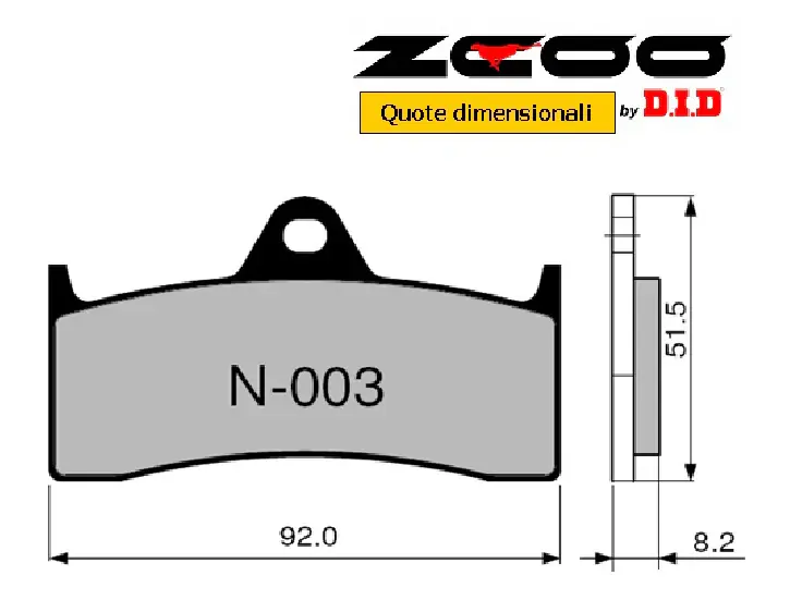 Pastiglie Freno ZCOO 45N00300 mescola EX (modulabile) per BUELL 1 coppia per 1 disco Novità