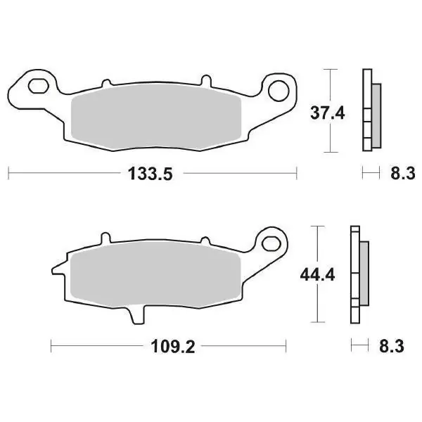 Must-Have Pastiglie Freno Anteriori SBS KAWASAKI ZZR1100 DX per KAWASAKI W 800 2010-2021