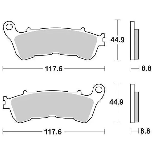 Pastiglie Freno Anteriori/Posteriori SBS. LS HONDA 1000 CBF ABS 06/ per HONDA CBF 500 ABS 2004-2012, set per 1 disco Prezzo Ridotto