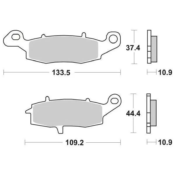 Pastiglie Freno Anteriori/Posteriori SBS 886 LS per KAWASAKI Mean Streak 1500 2002-2003, set per 1 disco Promozione Esclusiva