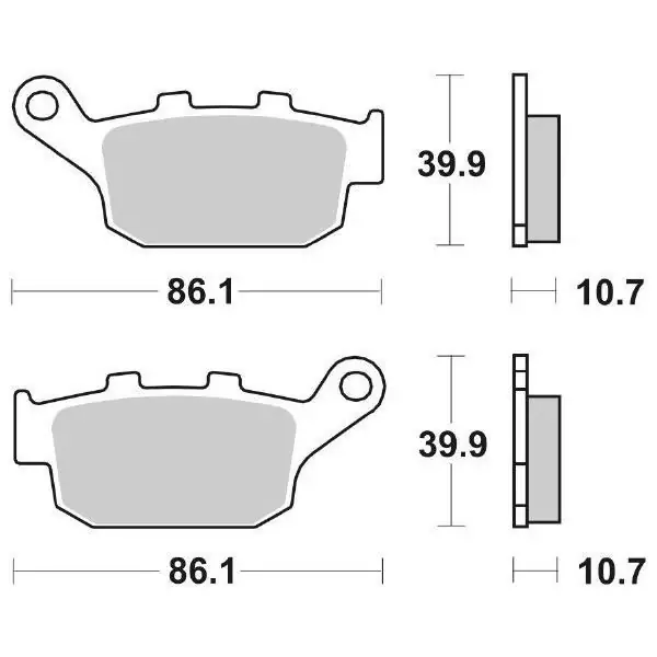 Pastiglie Freno Anteriori/Posteriori  SBS LS SINTER HONDA XRV per , set per 1 disco Ultima Occasione