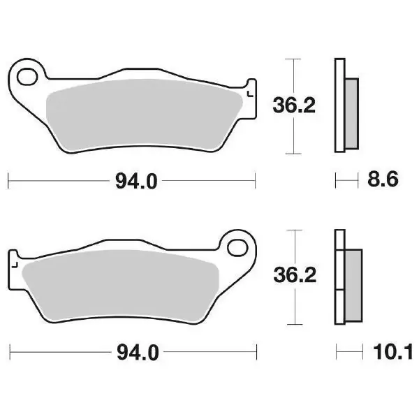 Spedizione Espresso Pastiglie Freno Posteriori SBS HF BMW R1100 per BMW R 1200 RT 2005-2018, set per 1 disco