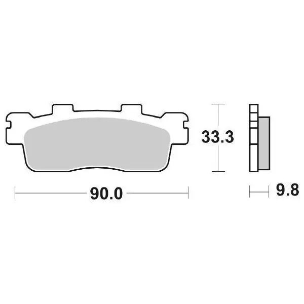 Ordina Subito Pastiglie Freno Posteriori SBS HF KIMCO DOUNTOWN , set per 1 disco