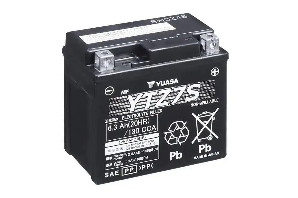 YUASA Batteria YTZ7S per S1000RR, Honda CBR1000, Yamaha R6 pronta all'uso Direttamente Dal Produttore