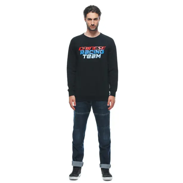 DAINESE Racing SWEATER Felpa Nera con logo sul petto e nomi circuito sulla schiena Ultima Occasione