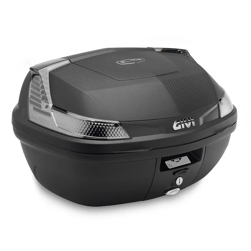 Ultima Occasione GIVI B47 BLADE bauletto nero goffrato da 47 L con piastra e kit montaggio universale, catadiottri a scelta