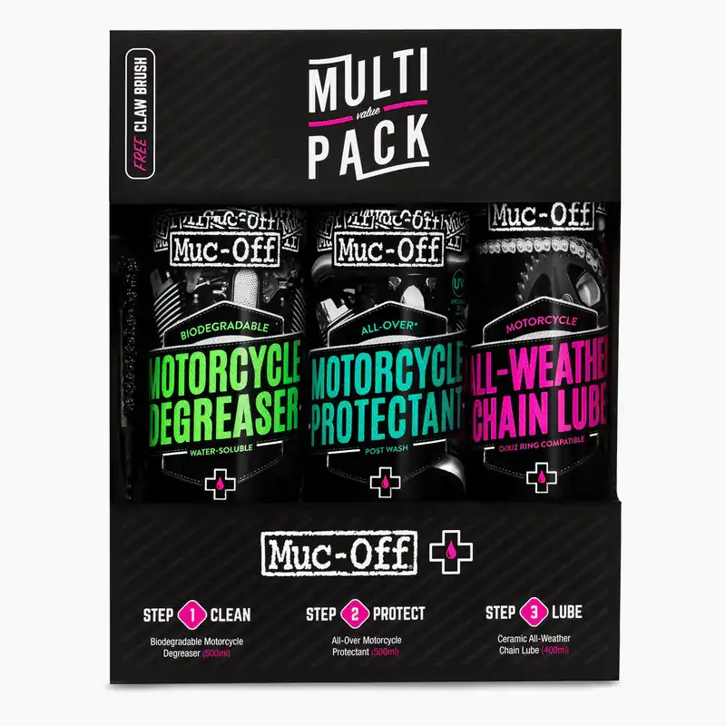 Novità MUC-OFF multi pack Sgrassatore - Spray protezione - Grasso catena