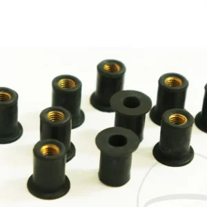 Gommini Filettati parabrezza e carena moto, wellnuts M5x0.8 lunghezza 14mm. 10 Pezzi Soddisfatti O Rimborsati