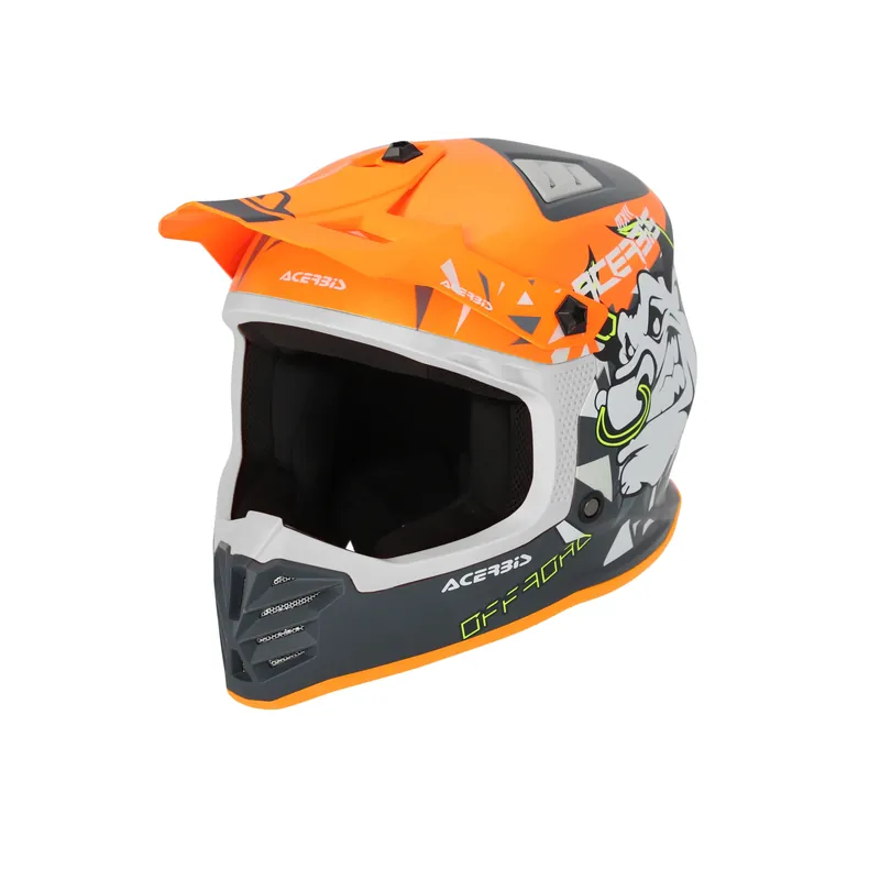 CASCO Cross / Enduro Acerbis PROFILE JUNIOR Arancione/Grigio Sconto
