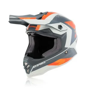 Offerta Limitata Casco Cross / Enduro Acerbis STEEL KID Arancione/Grigio/Bianco