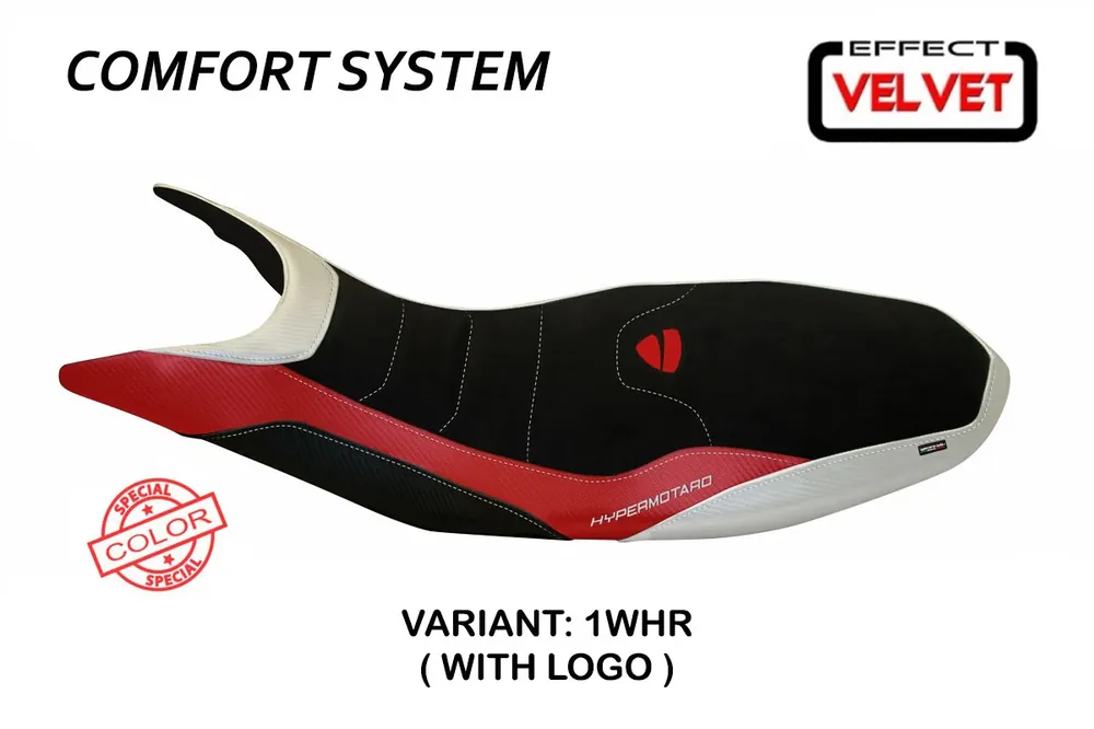 Ultime Pezzi Rivestimento sella compatibile Ducati Hypermotard 821 / 939 (13-18) modello Varna special color velvet comfort system