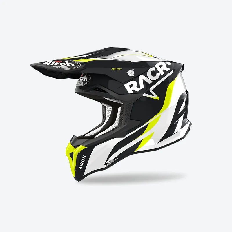 AIROH STRYCKER Casco Moto Cross enduro grafica RACR Offerta Speciale