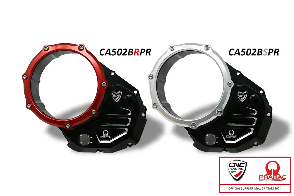 Non Perdere CNC RACING Carter trasparente per frizioni ad olio Ducati Pramac Racing Limited Edition