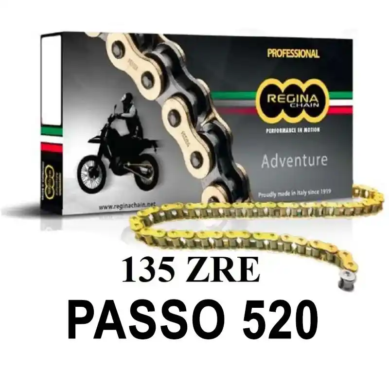 Prezzo Ridotto REGINA Catena 135ZRE 106 maglie passo 520 - Oro