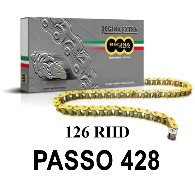 REGINA Catena 126RHD 136 maglie passo 428 - Oro Spedizione Gratuita