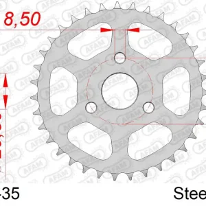 Corona AFAM 10109-35 in acciaio passo 420 HONDA Z 50 MONKEY 0 Esclusivo