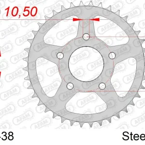 Corona AFAM 10215-38 in acciaio passo 520 HONDA NSR 125 R 2000 -2001 Pagamento Sicuro