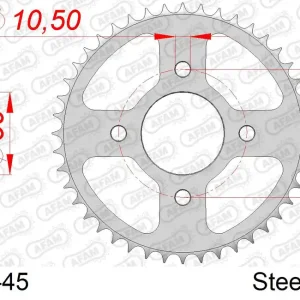 Saldi Corona AFAM 10236-45 in acciaio passo 428 HONDA CB 125 F GLR 125 F 2015 -2020