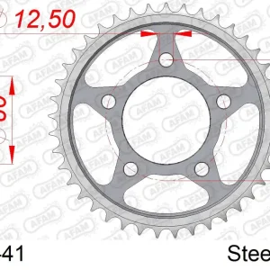Corona AFAM 10605-41 in acciaio passo 530 HONDA CBR 1000 F 1996 -1999 Must-Have