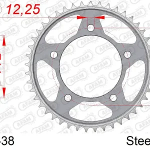 Nuova Collezione Corona AFAM 10613-38 in acciaio passo 525 HONDA VT 750 S 2011
