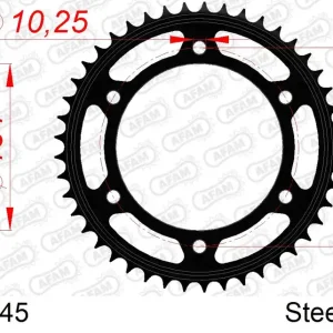 Quantità Limitata Corona AFAM 10617-45 in acciaio passo 525 HONDA CBR 600 F 2001 -2007