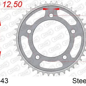Corona AFAM 10627-43 in acciaio passo 520 HONDA NC 700 S 2012 -2013 Più Venduto