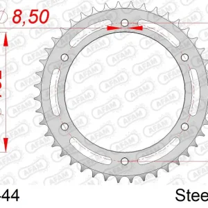 Corona AFAM 12301-44 in acciaio passo 520 YAMAHA TT 250 R 1993 -2004 Promozione Esclusiva