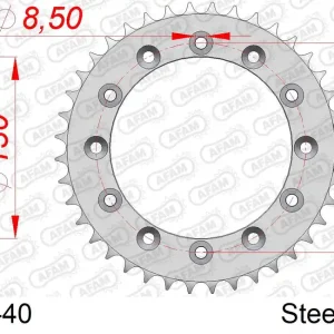 Corona AFAM 12323-40 in acciaio passo 520 HONDA XL 600 LM 1985 -1987 Bestseller