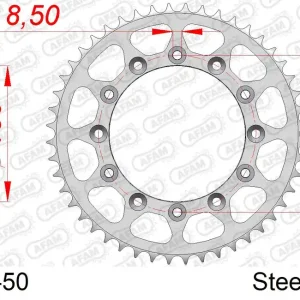 Corona AFAM 12323-50 in acciaio passo 520 FANTIC XE 125 2021 -2022 Consegna Rapida