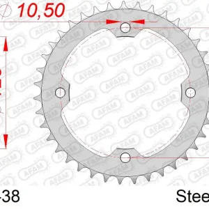 Scelto Dai Clienti Corona AFAM 12407-38 in acciaio passo 520 YAMAHA YFZ 450 2003 -2013