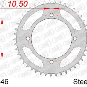 Corona AFAM 12505-46 in acciaio passo 520 YAMAHA XTZ 660 TENERE 1996 -2000 Offerta