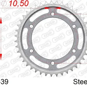 Prezzo Basso Corona AFAM 12601-39 in acciaio passo 530 YAMAHA FZX 750 FAZER 1986 -1991