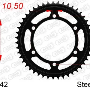 Corona AFAM 12801-42 in acciaio passo 530 YAMAHA FZR 750 GENESIS 1987 -1989 Subito Disponibile