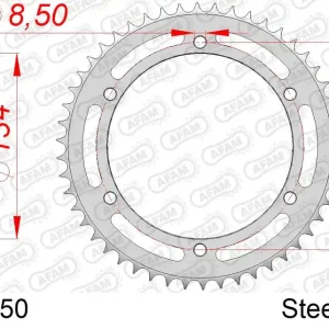 Affare Corona AFAM 16203-50 in acciaio passo 428 KAWASAKI KMX 200 1988 -1992