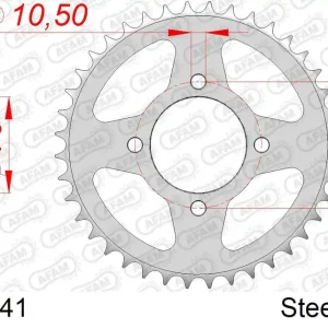 Corona AFAM 16400-41 in acciaio passo 530 KAWASAKI KH 400 1976 -1978 Ultima Occasione