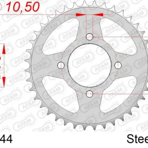 Corona AFAM 16400-44 in acciaio passo 530 KAWASAKI Z 440 1980 -1983 Esclusivo
