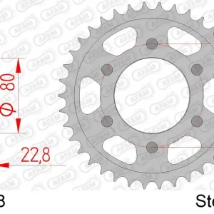 Prezzo Basso Corona AFAM 35200-38 in acciaio passo 520 APRILIA AF1 125 EUROPA 1990 -1994
