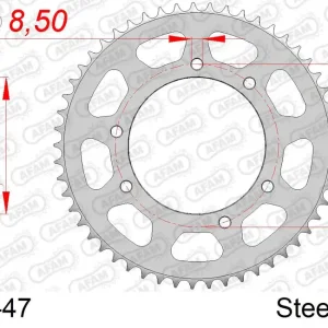 Corona AFAM 47103-47 in acciaio passo 420 RIEJU RS 50 NKD 2013 -2017 Promo Stagionale