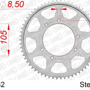 Pagamento Sicuro Corona AFAM 47203-62 in acciaio passo 428 APRILIA SX 125 2022