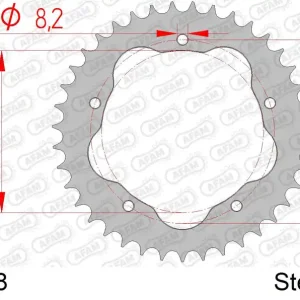 Più Venduto Corona AFAM 50607-38 in acciaio passo 520 DUCATI 748 BIPOSTO 1995 -2002