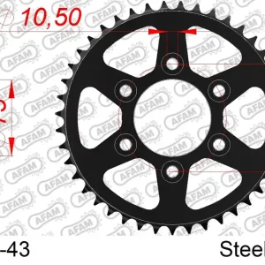 Corona AFAM 50807-43 in acciaio passo 525 DUCATI MULTISTRADA V2 - S 2022 Ultima Occasione